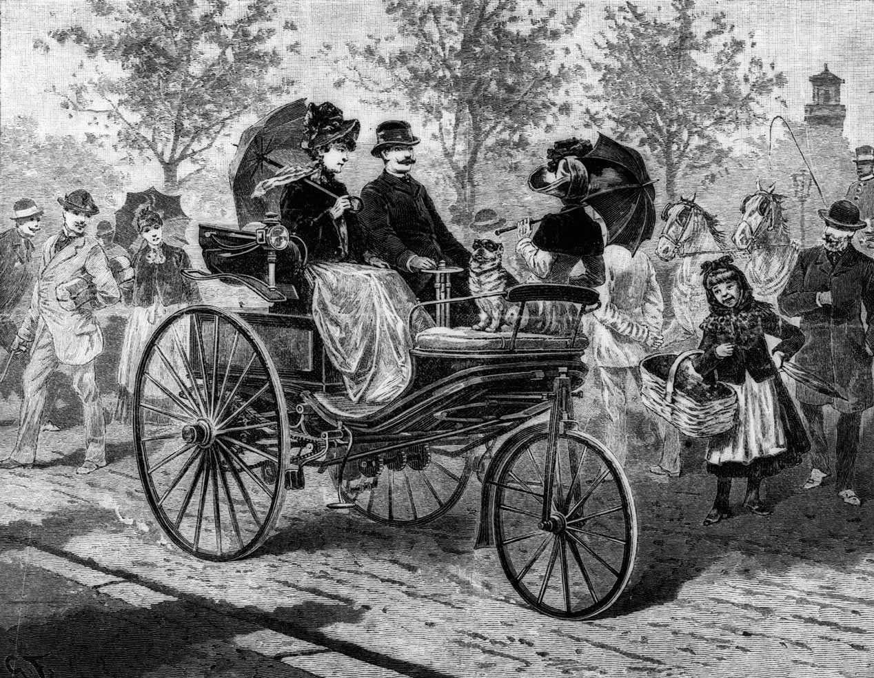 El primer viaje en automóvil de la historia, en imágenes