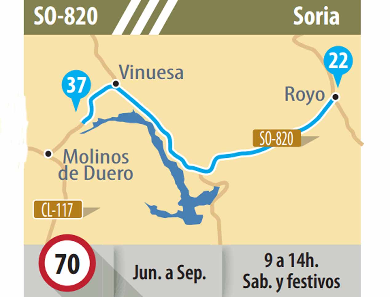 16 tramos de carreteras para ciclistas