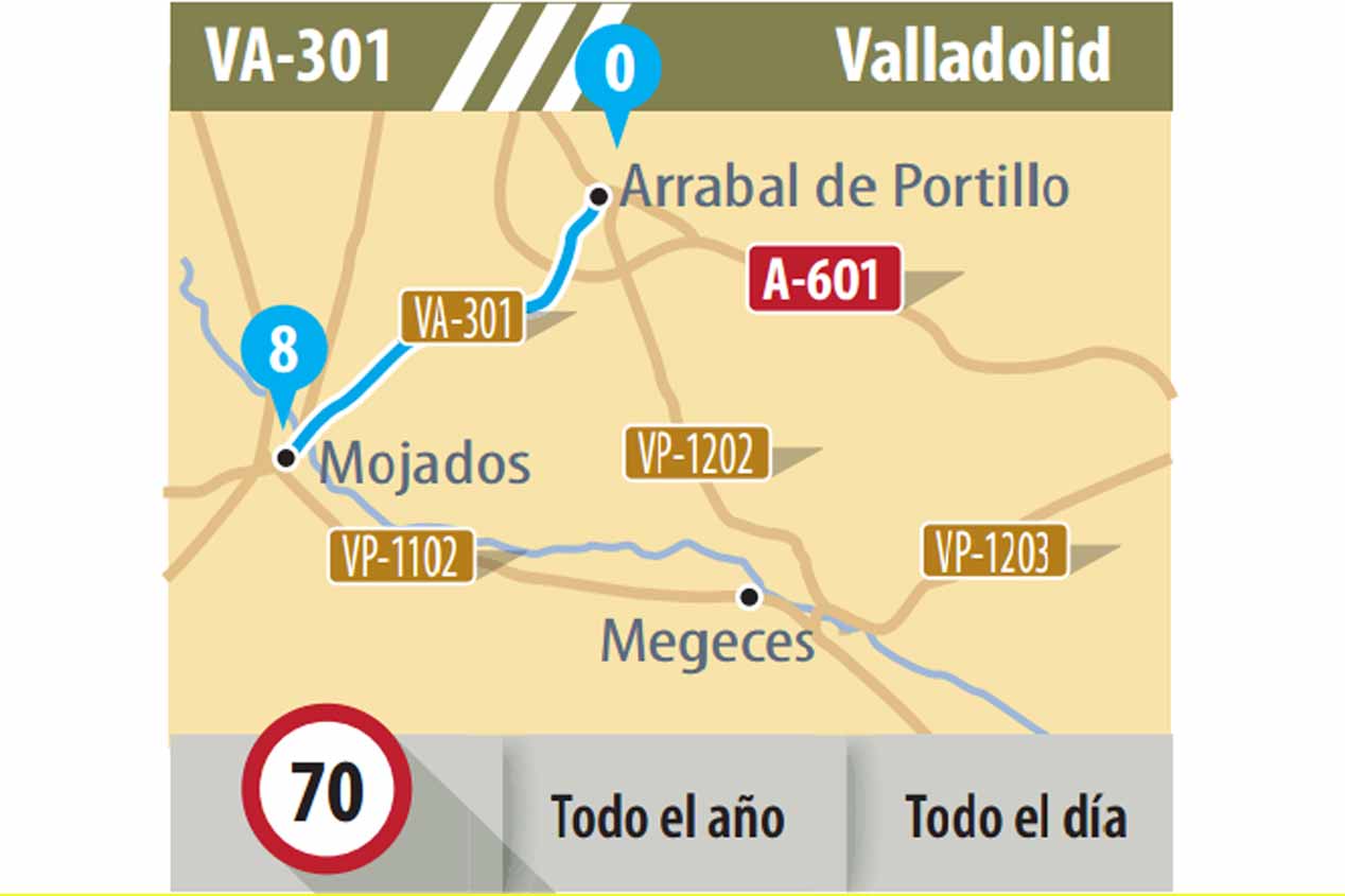 16 tramos de carreteras para ciclistas