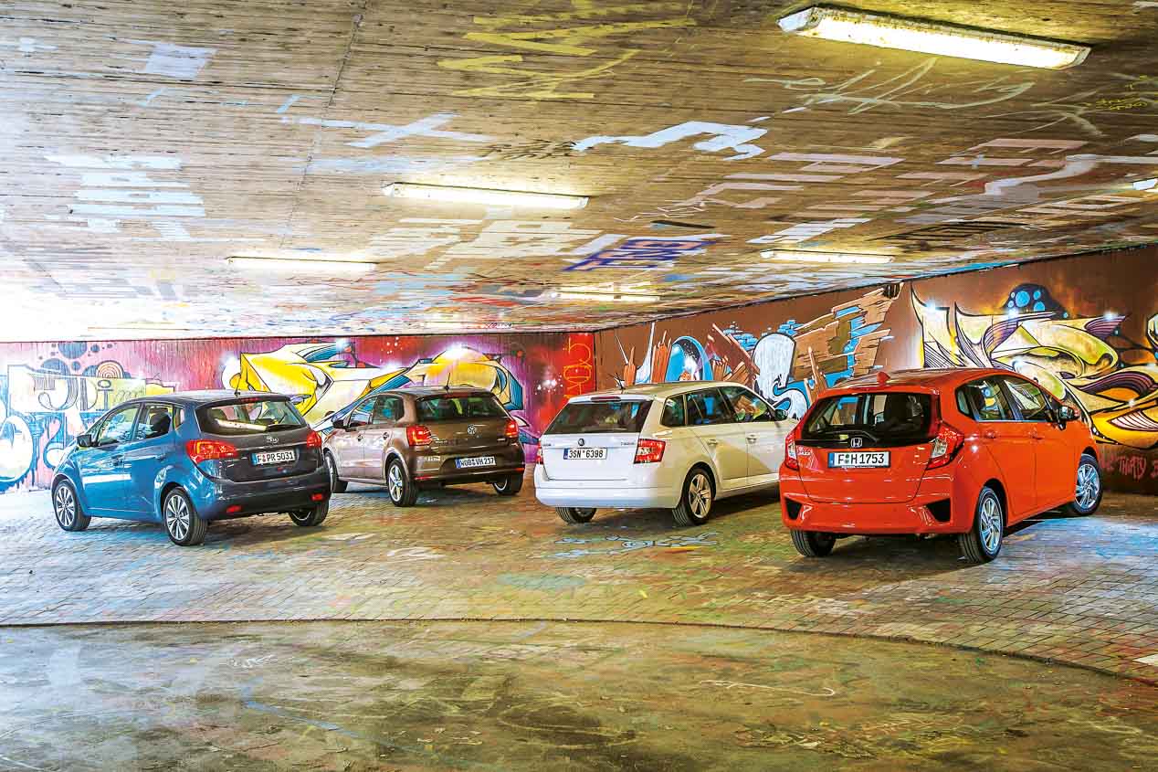 VW Polo, Skoda Fabia Combi, Honda Jazz y Kia Venga, ¿qué coche pequeño elegir?