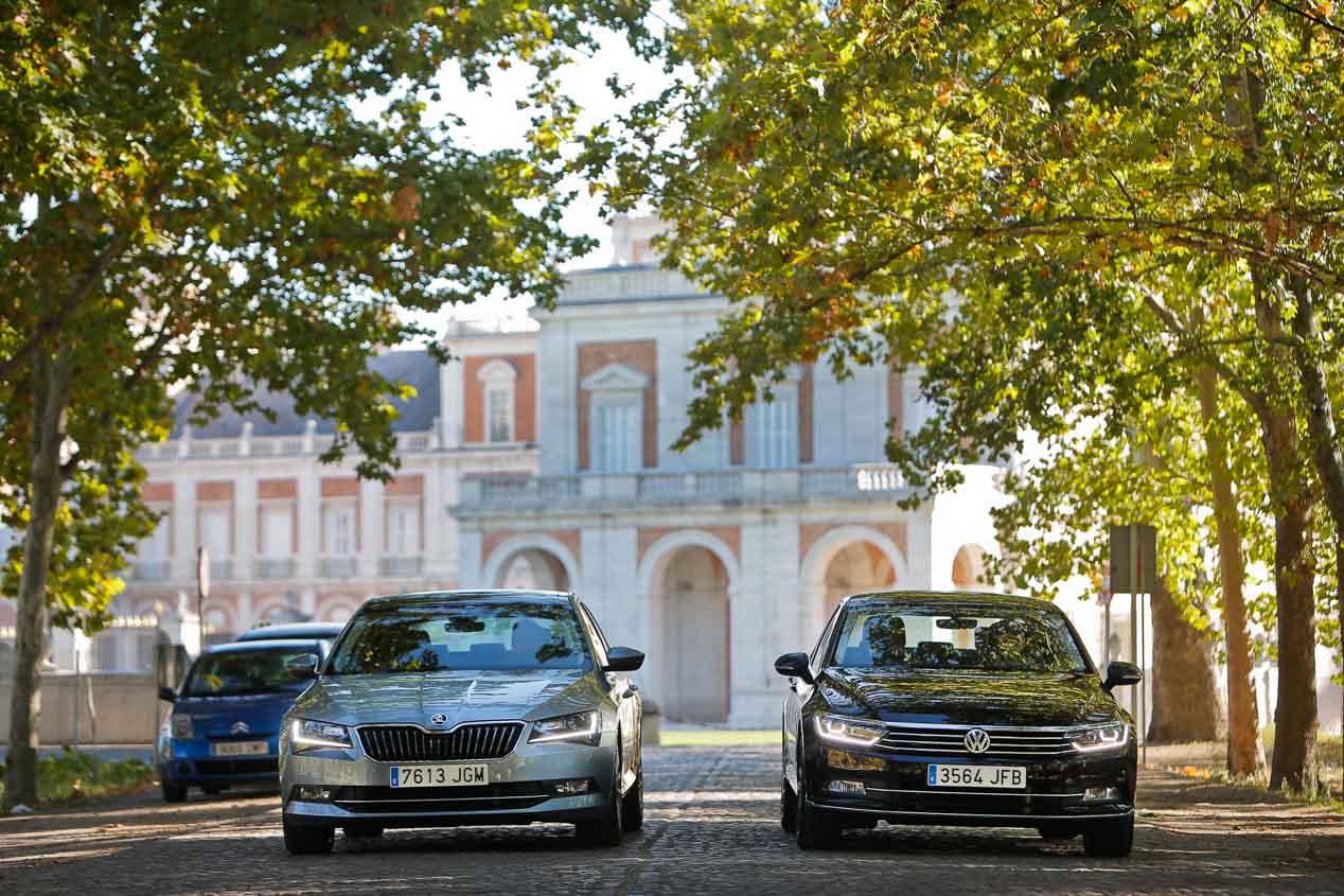 Skoda Superb y Volkswagen Passat 2.0 TDI 150, consanguinidad
