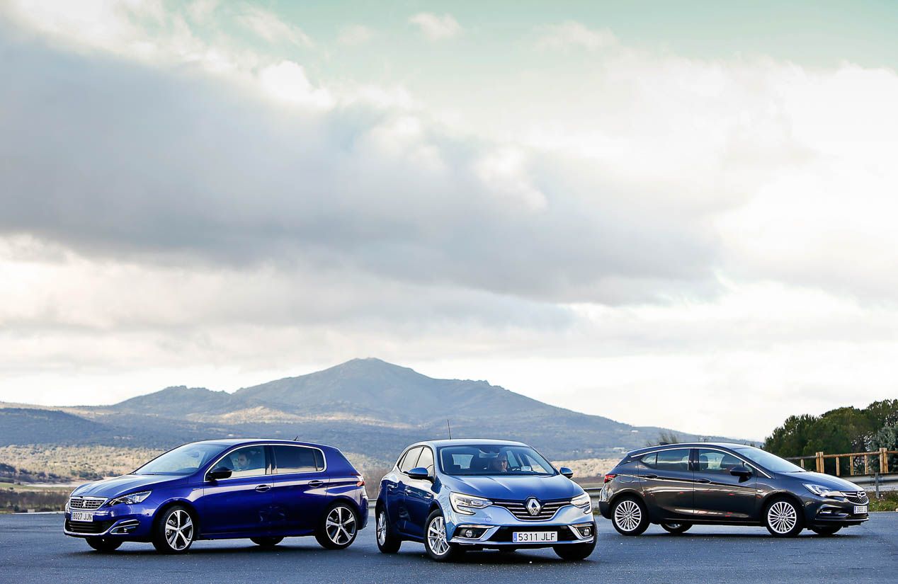 Renault Mégane TCE 130, Opel Astra 1.4 Turbo 125 y Peugeot 308 1.2 PureTech 130