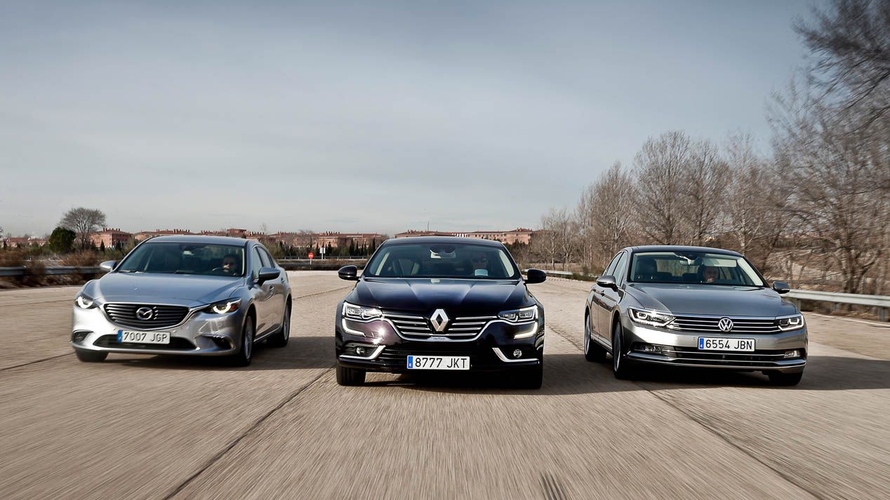 Comparativa: Mazda 6 2.2D, Renault Talisman 1.6 dCi y VW Passat 2.0 TDI