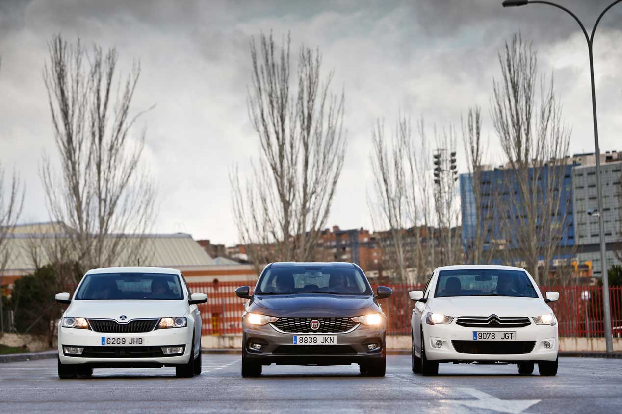 Citroën C-Elysée, Fiat Tipo y Skoda Rapid, ¿cuál es mejor?