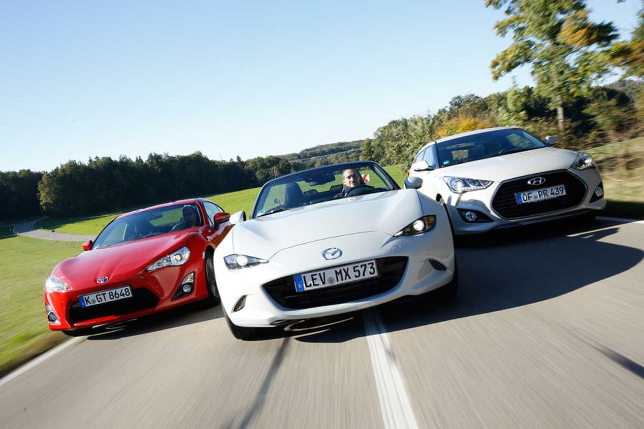 Mazda MX-5, Hyundai Veloster y Toyota GT86: la diversión más barata