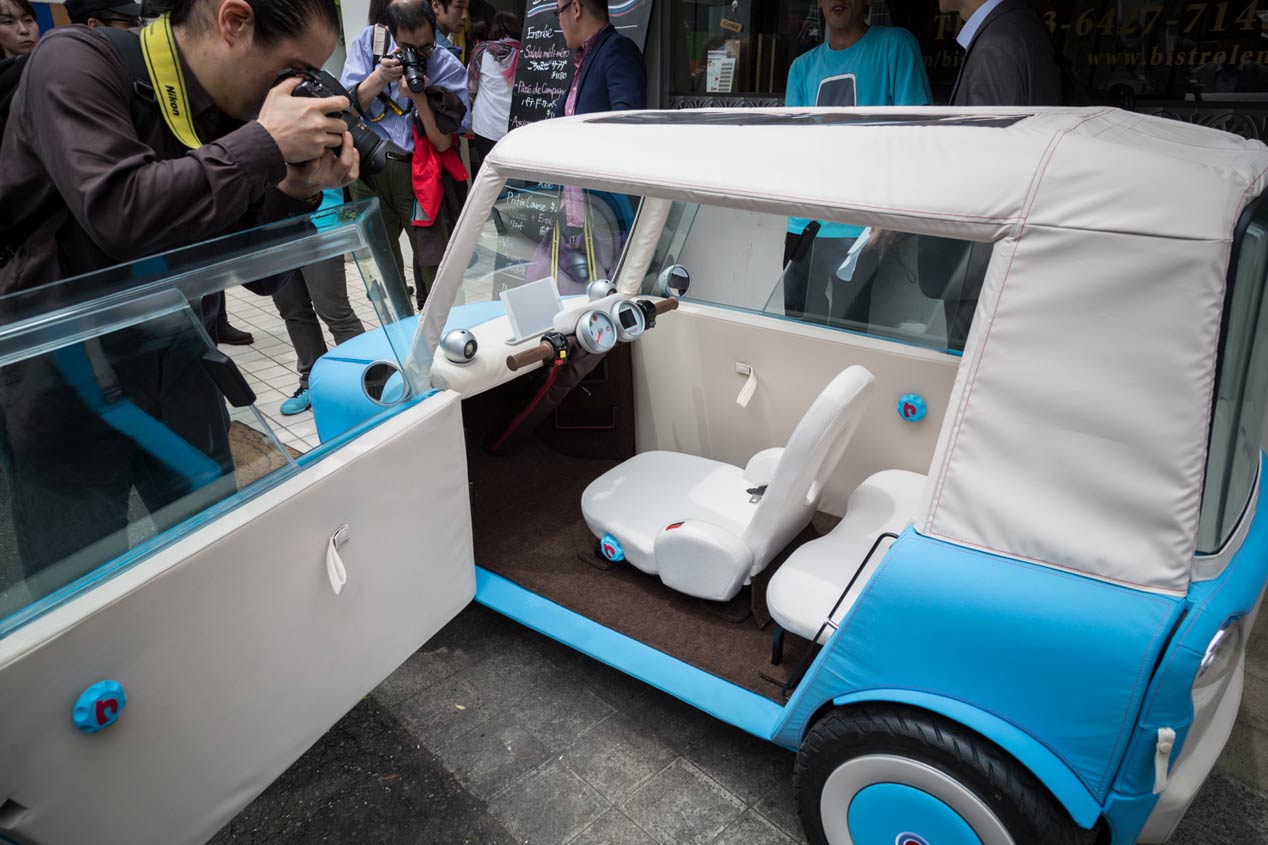 Rimono, un pequeño coche eléctrico japonés hecho de tela