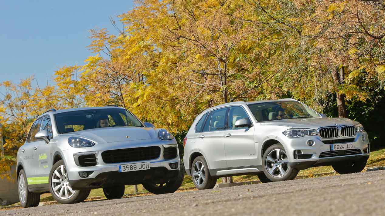 BMW X5 xDrive40e y Porsche Cayenne S E-Hybrid, híbridos enchufables