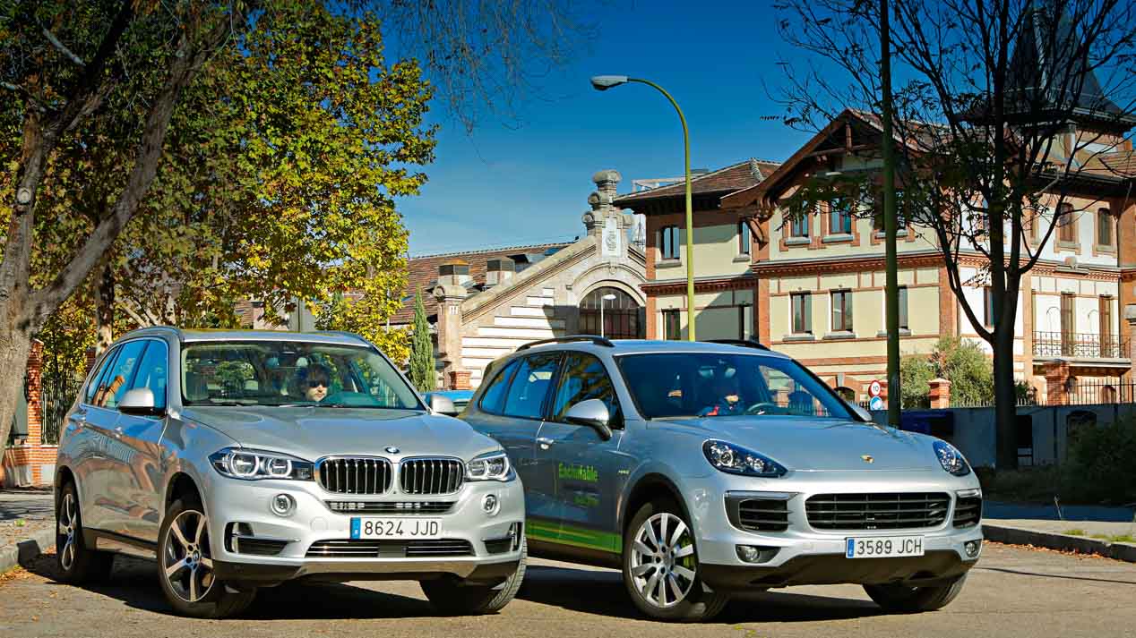 BMW X5 xDrive40e y Porsche Cayenne S E-Hybrid, híbridos enchufables