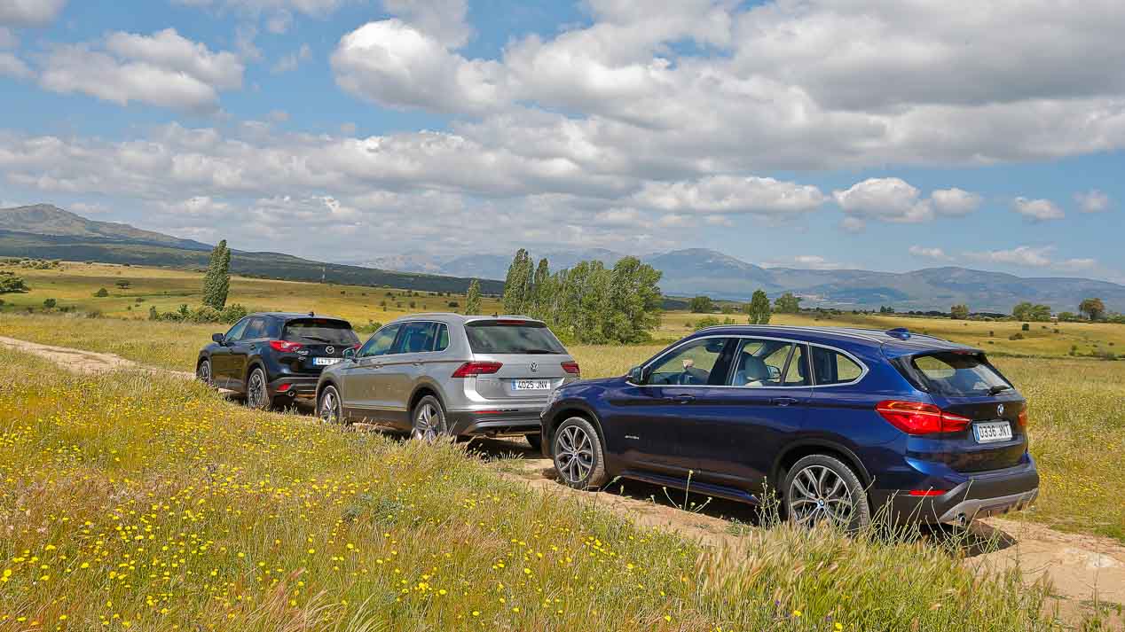 Comparativa: BMW X1, Mazda CX-5 y Volkswagen Tiguan