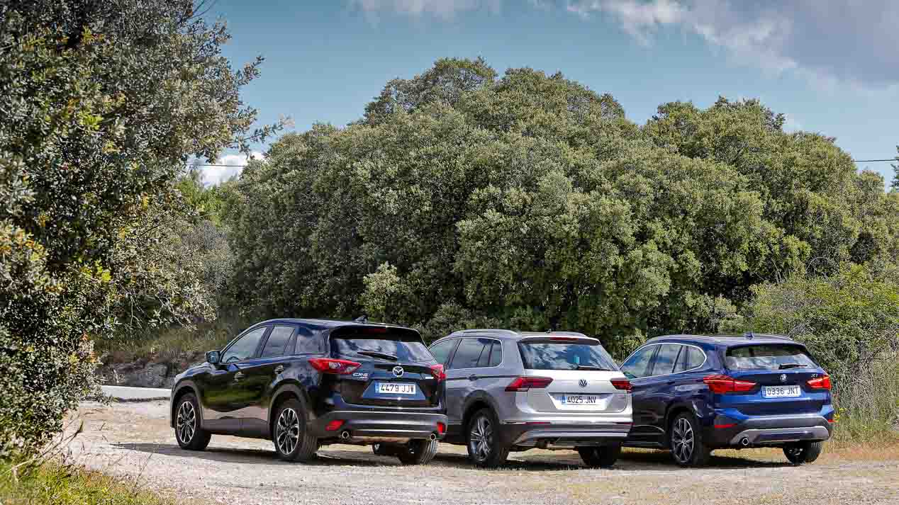 Comparativa: BMW X1, Mazda CX-5 y Volkswagen Tiguan