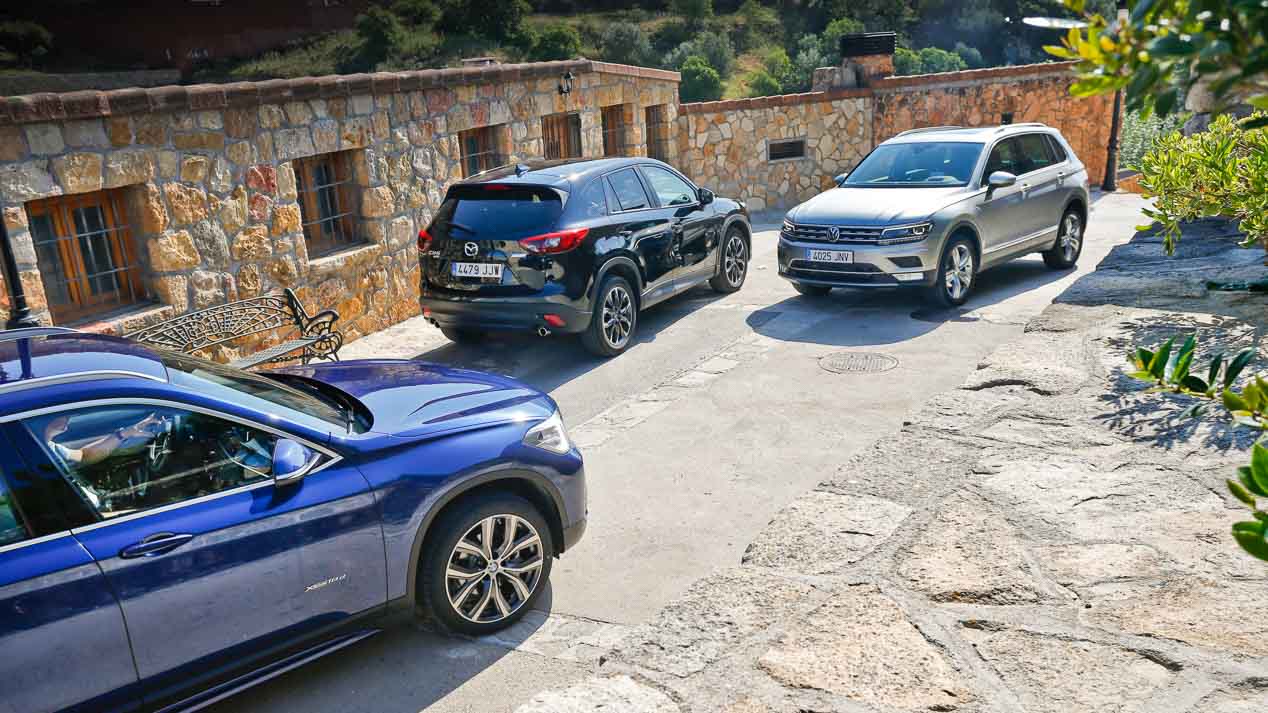 Comparativa: BMW X1, Mazda CX-5 y Volkswagen Tiguan