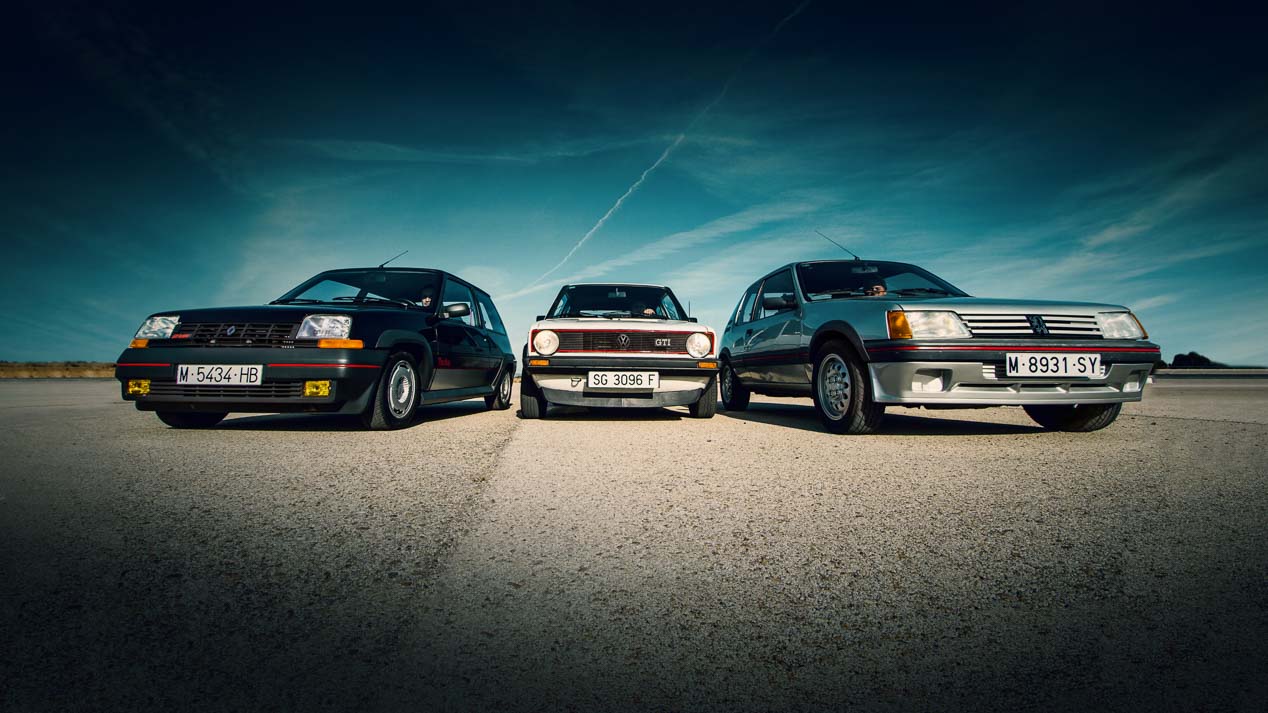 VW Golf GTI Mk1, Renault 5 Superturbo y Peugeot 205 GTI