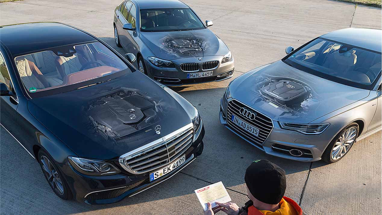 Comparativa: Audi A6 2.0 TDI, Mercedes E 220 D y BMW 520d