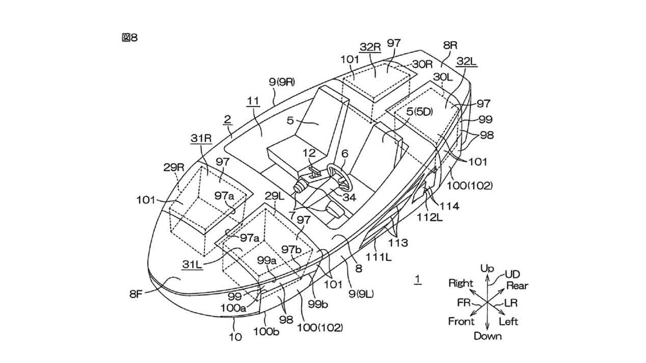 El vehículo anfibio que ha patentado Yamaha
