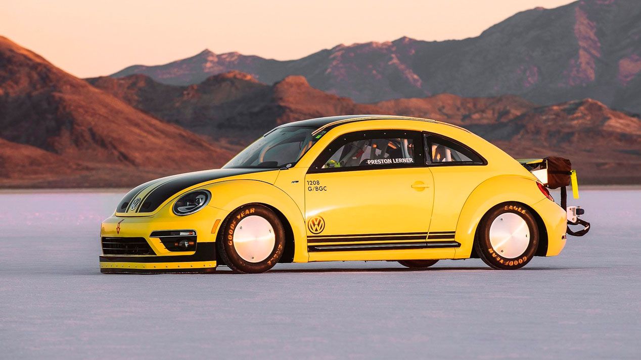 Un Volkswagen Beetle a más de 330 km/h