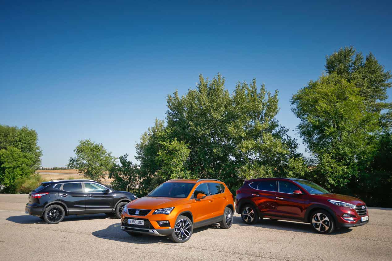 Seat Ateca, Hyundai Tucson y Nissan Qashqai: sus mejores fotos