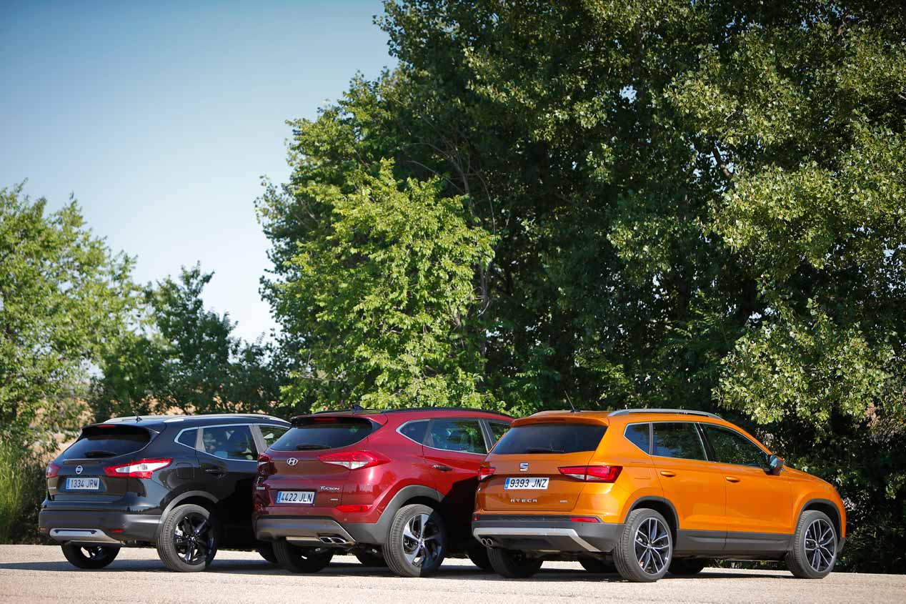 Seat Ateca, Hyundai Tucson y Nissan Qashqai: sus mejores fotos
