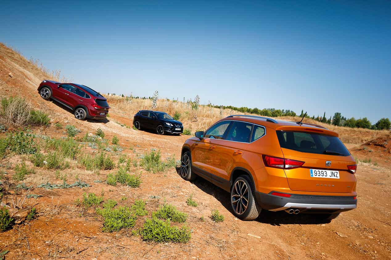 Seat Ateca, Hyundai Tucson y Nissan Qashqai: sus mejores fotos