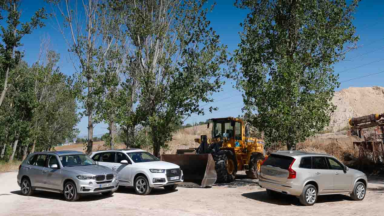 Audi Q7 e-tron, BMW X5 40e y Volvo XC90 T8 Twin Engine