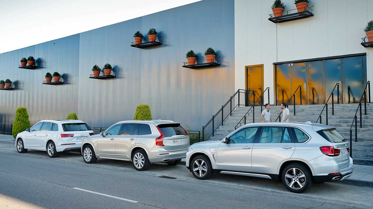 Audi Q7 e-tron, BMW X5 40e y Volvo XC90 T8 Twin Engine