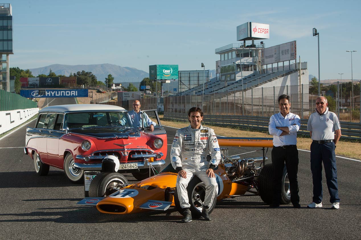 Pedro de la Rosa, al volante del McLaren M10A en el Jarama