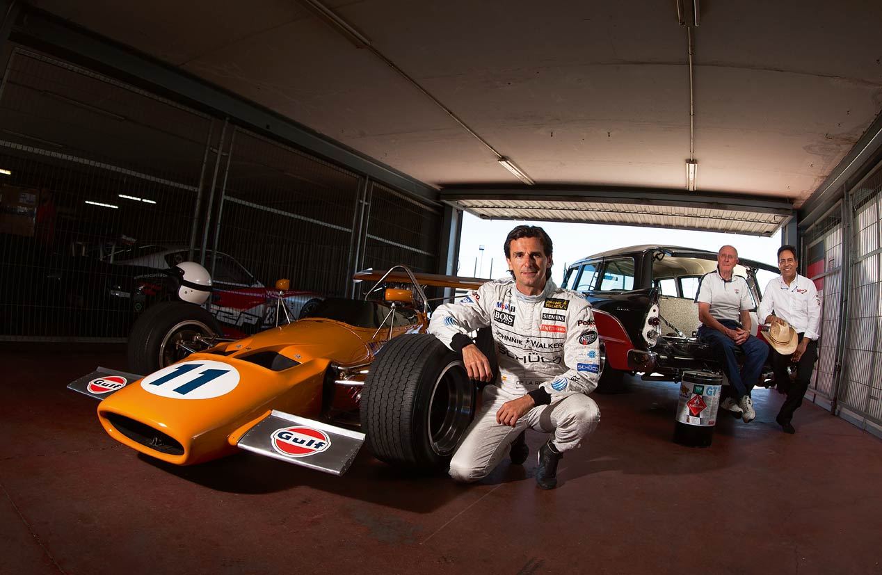 Pedro de la Rosa, al volante del McLaren M10A en el Jarama