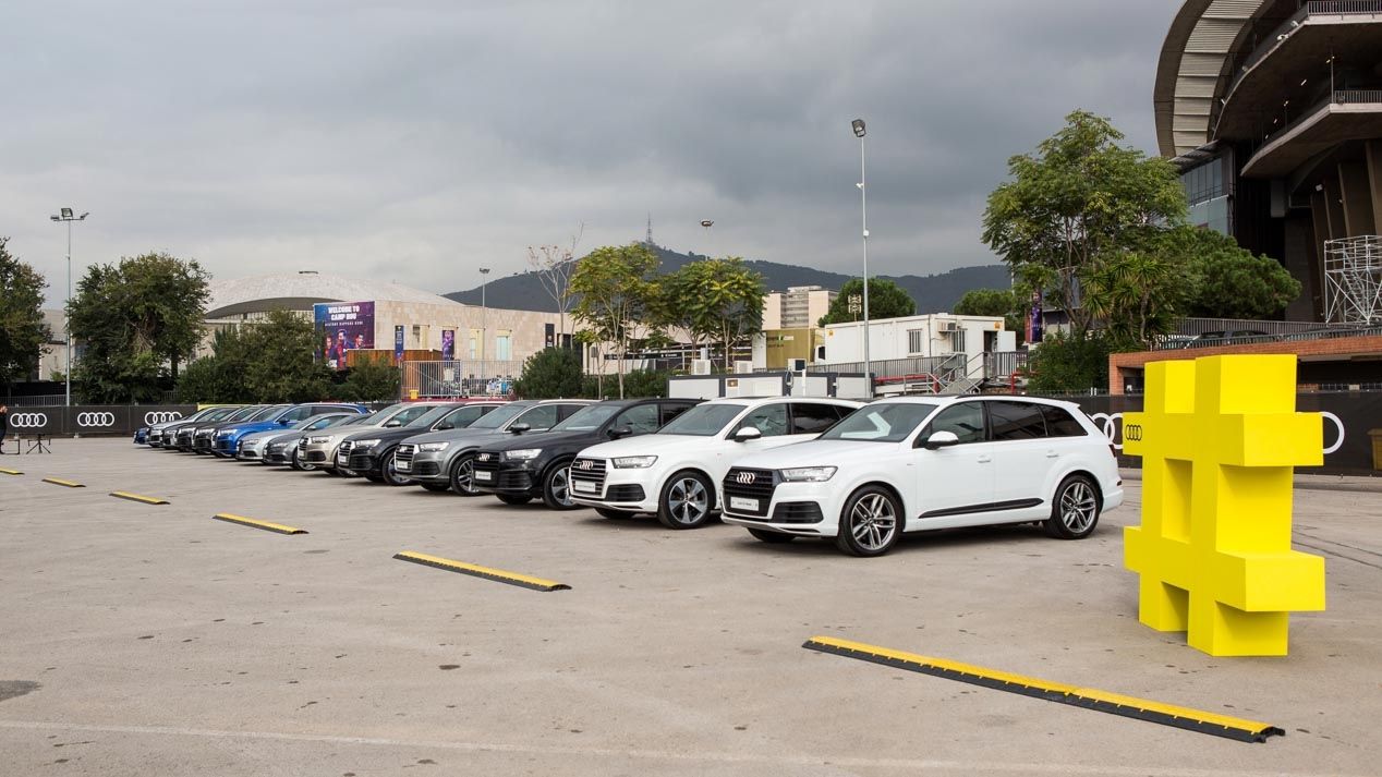 Los coches Audi de los jugadores del Barça y Real Madrid