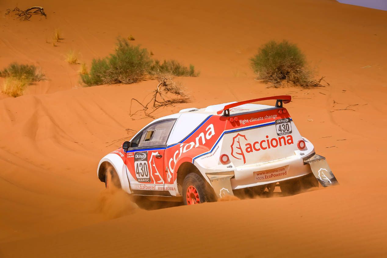 Acciona y su coche eléctrico en el Dakar 2017