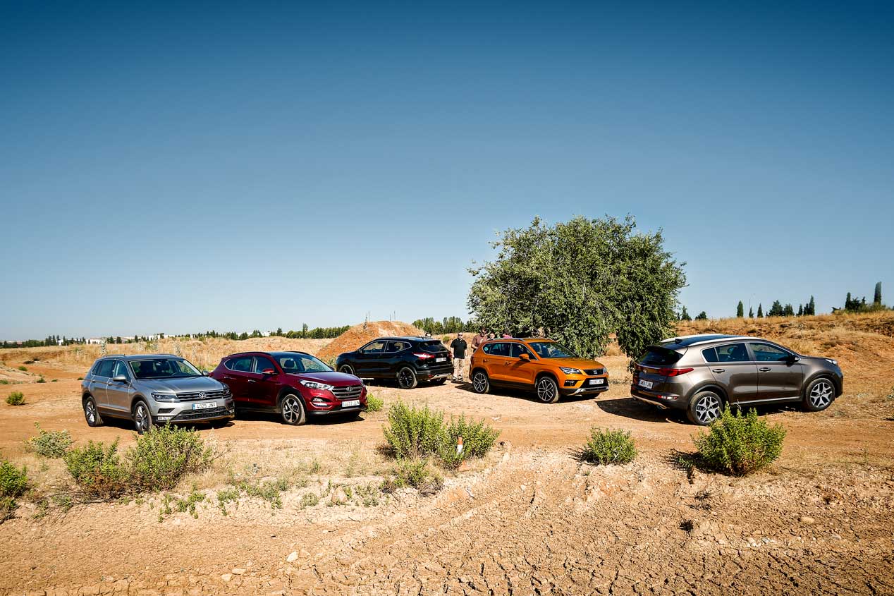 Seat Ateca, Hyundai Tucson, Nissan Qashqai, VW Tiguan y Kia Sportage: lucha SUV