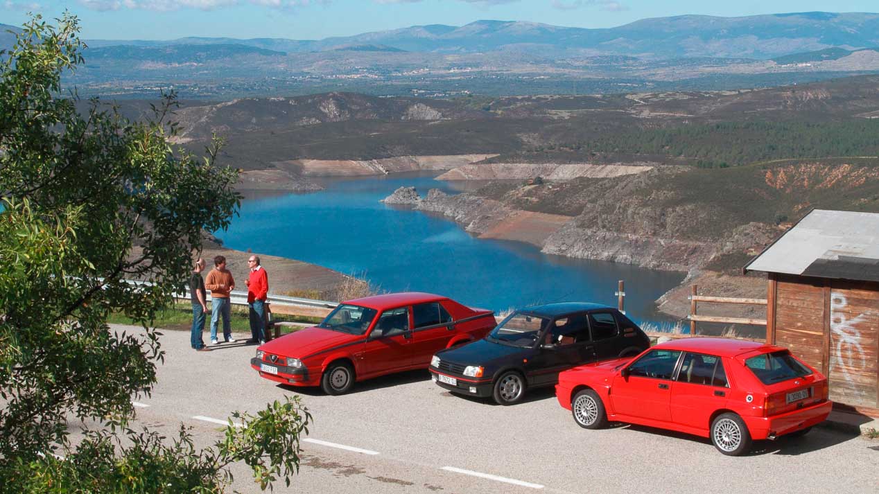 Alfa Romeo 75 V6, Lancia Delta HF Integrale y Peugeot 205 GTI