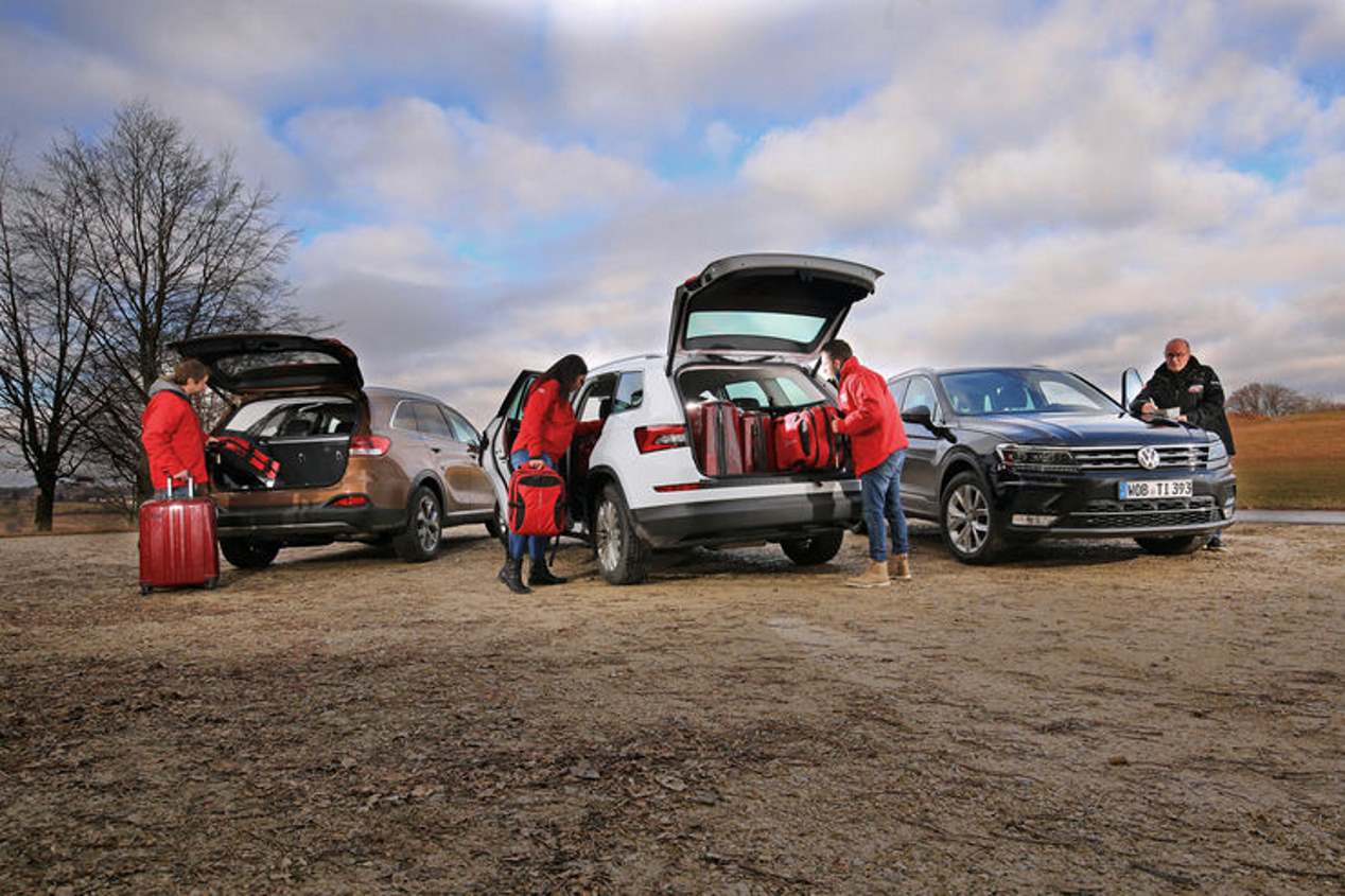 Skoda Kodiaq 2.0 TDi vs VW Tiguan 2.0 TDI vs Kia Sorento 2.2 CRDi