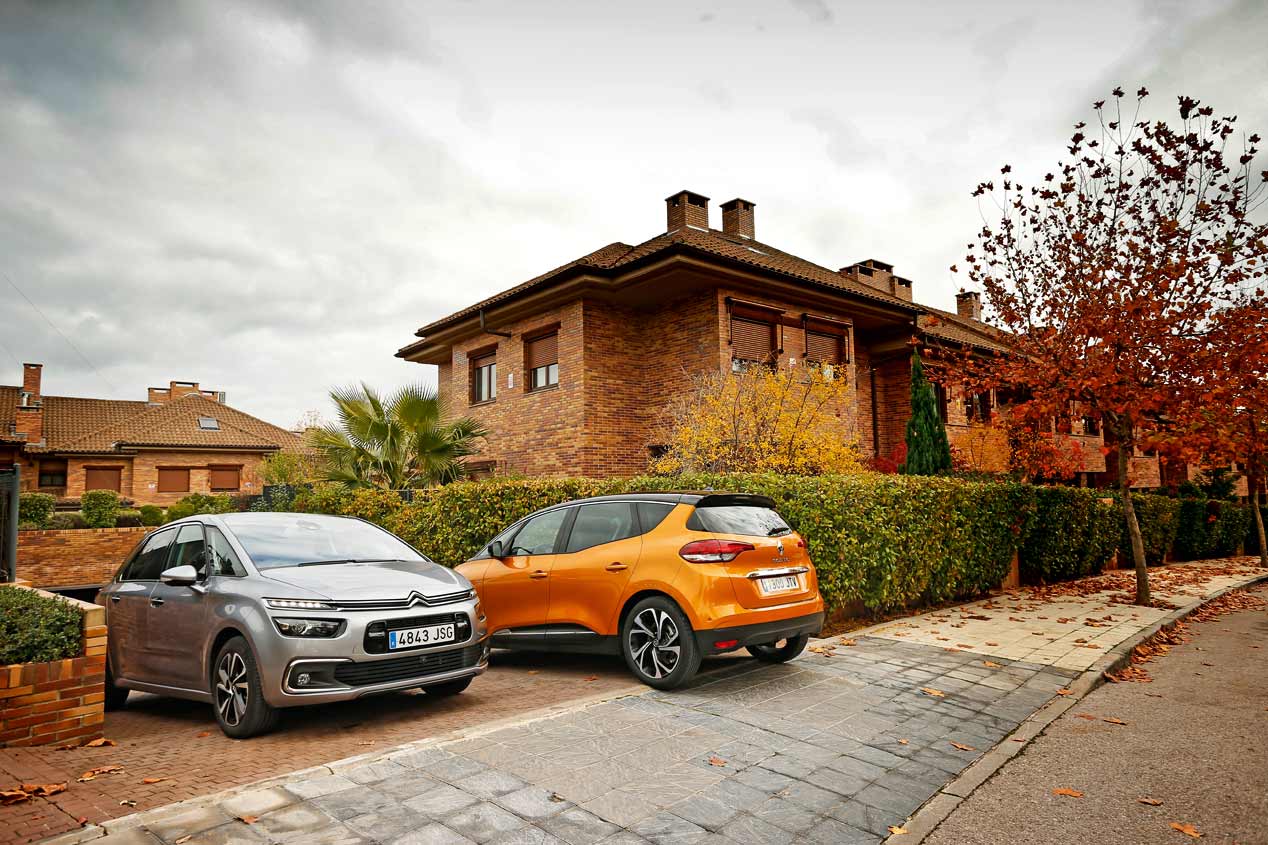 A prueba los Renault Scénic y Citroën C4 Picasso