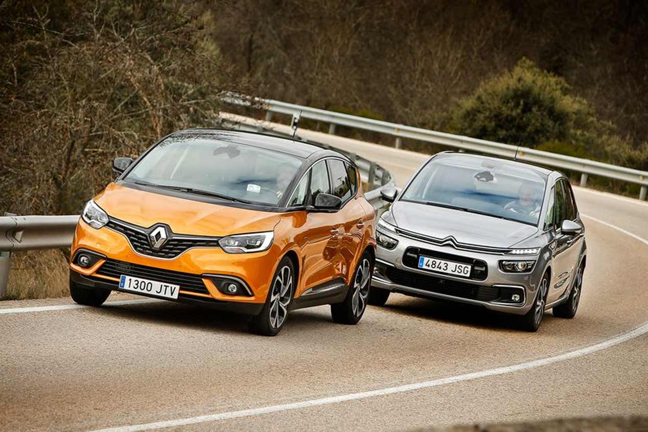 A prueba los Renault Scénic y Citroën C4 Picasso