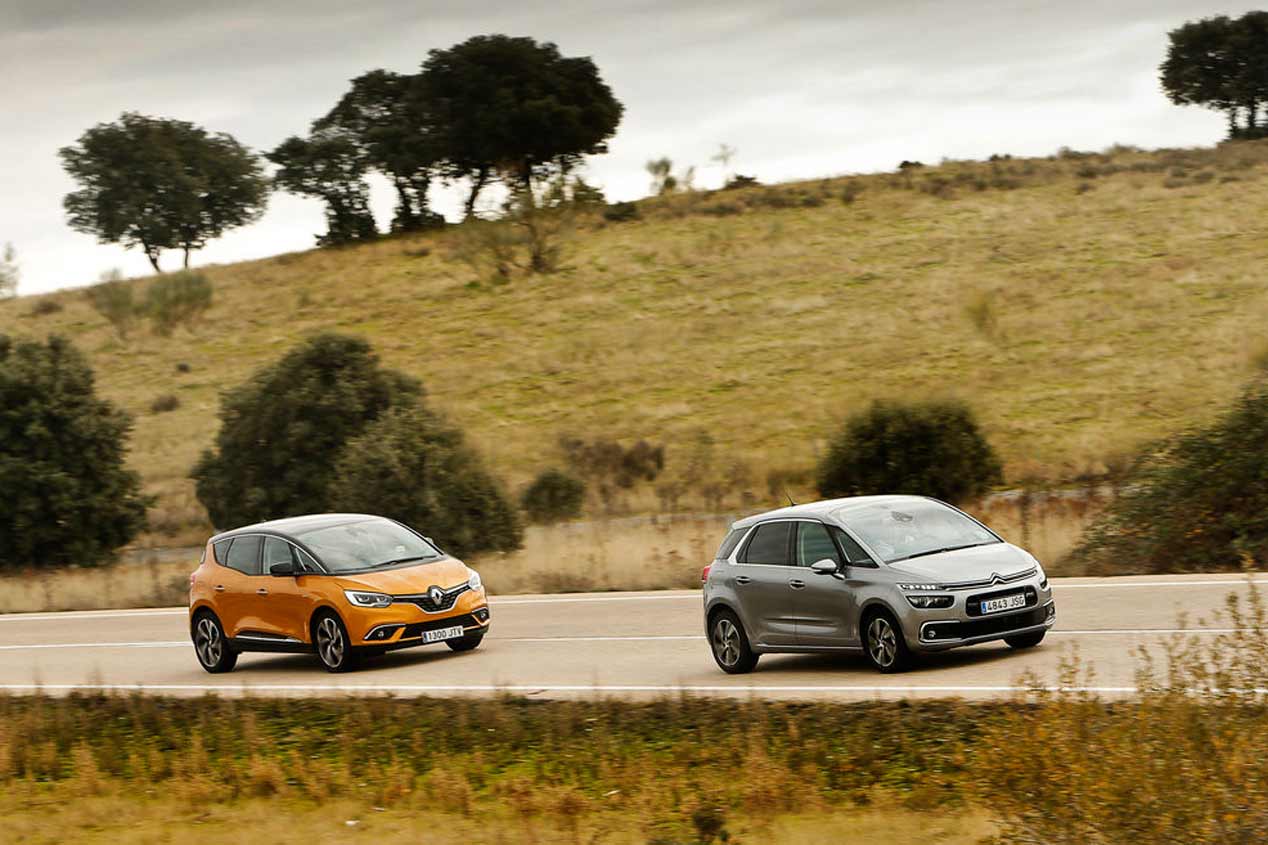 A prueba los Renault Scénic y Citroën C4 Picasso