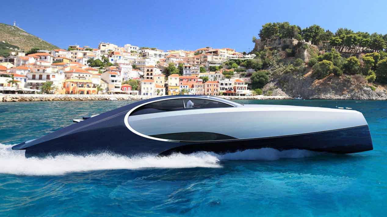 El Bugatti Chiron llega en forma de barco