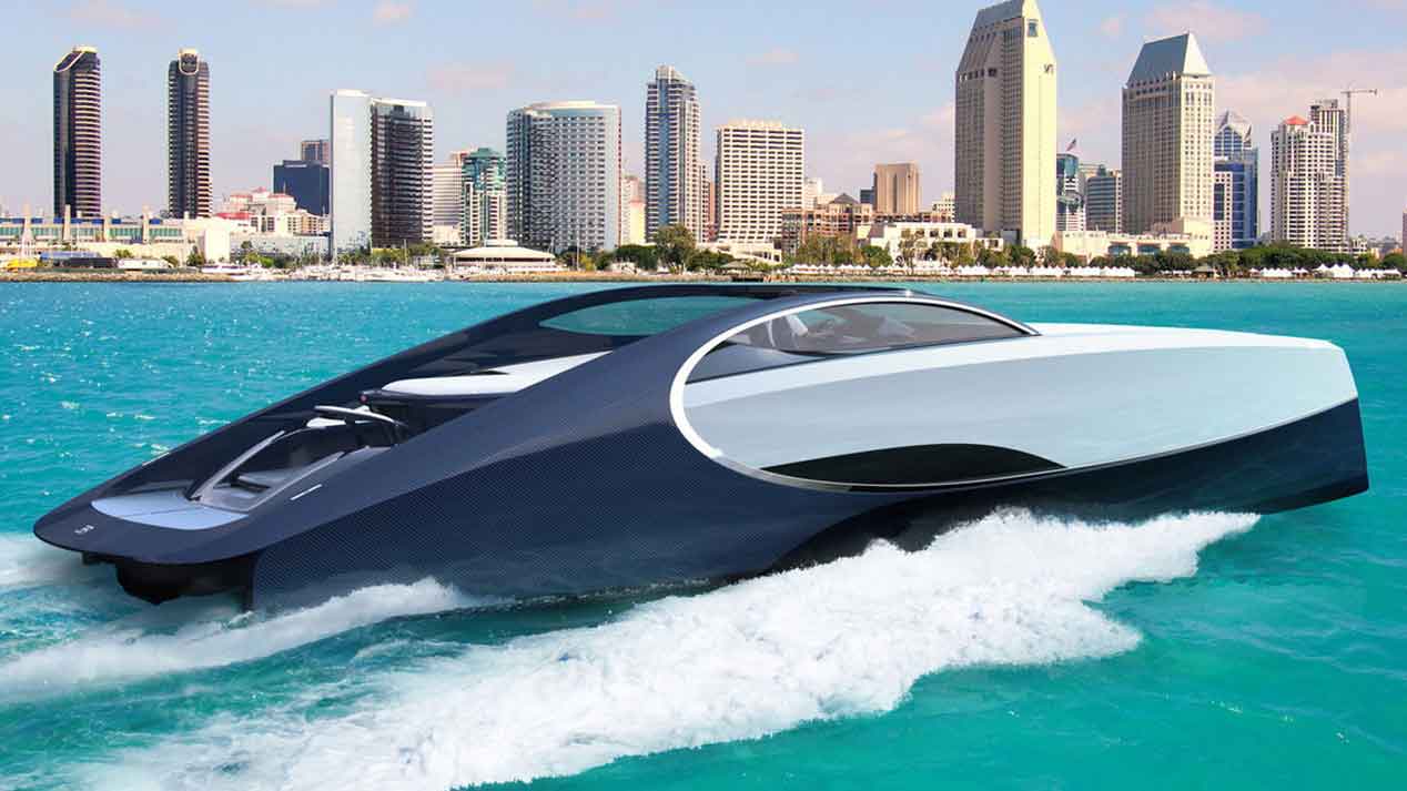 El Bugatti Chiron llega en forma de barco