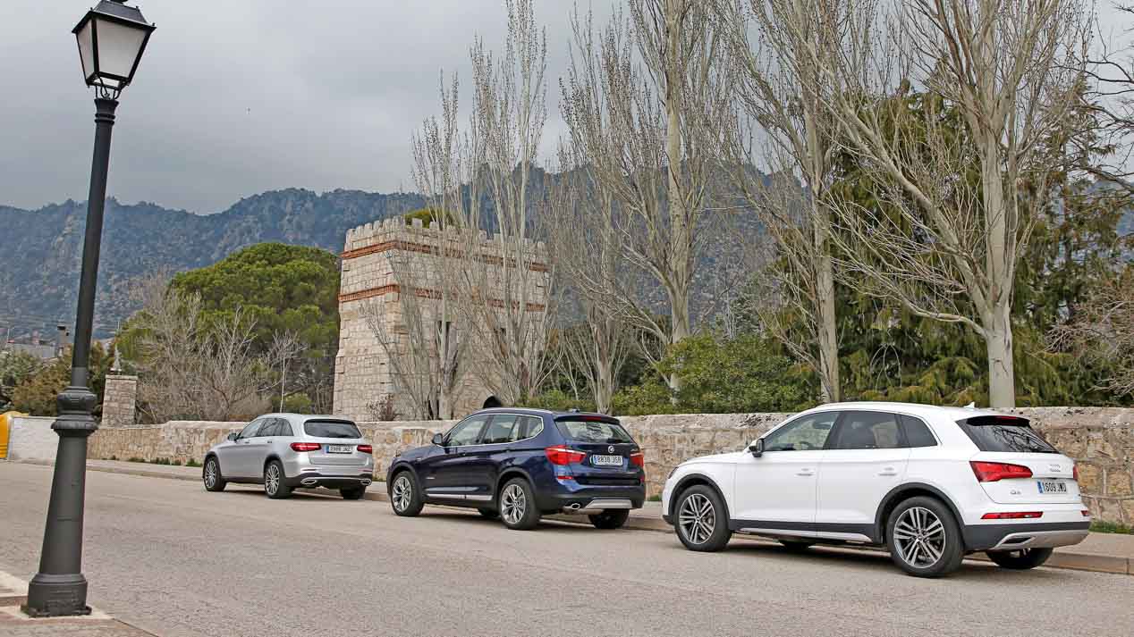 Audi Q5, BMW X3 y Mercedes GLC, en busca del mejor SUV premium compacto