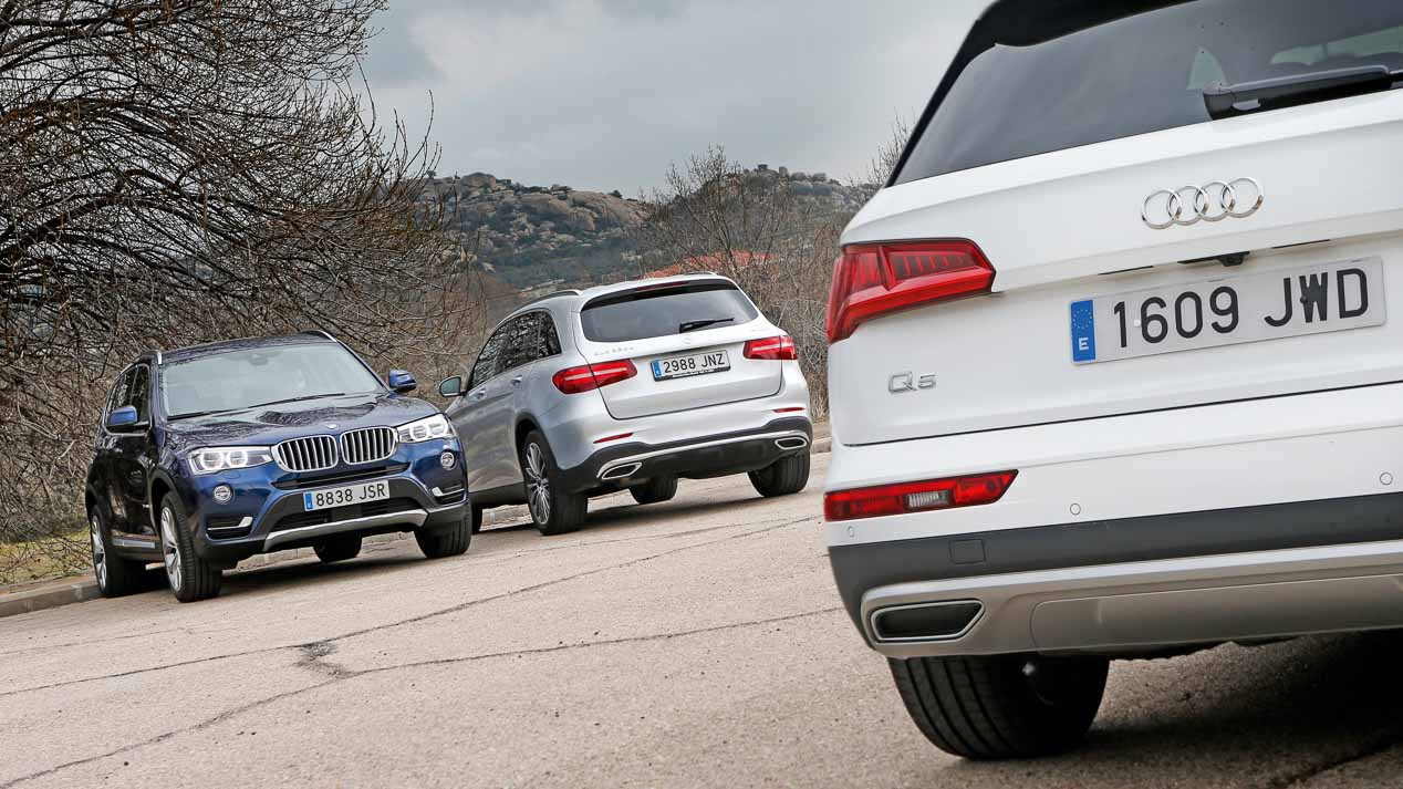 Audi Q5, BMW X3 y Mercedes GLC, en busca del mejor SUV premium compacto