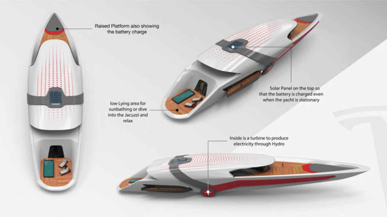 El Tesla hecho para navegar por el mar