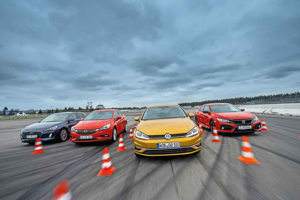 Todos contra todos: Honda Civic, Hyundai i30, Opel Astra y Volkswagen Golf  en un duelo de compactos