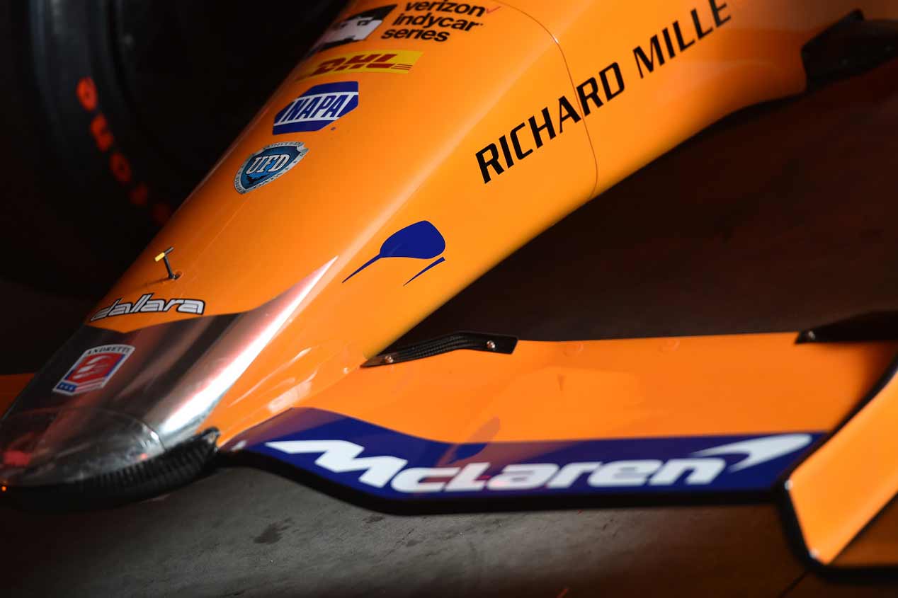 El McLaren-Honda-Andretti de Alonso en la Indy 500, en fotos