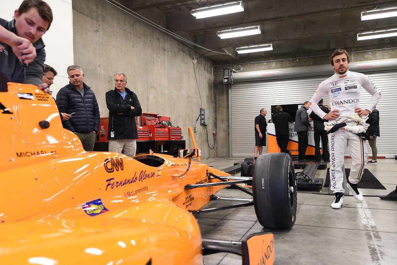 El McLaren-Honda-Andretti de Alonso en la Indy 500, en fotos