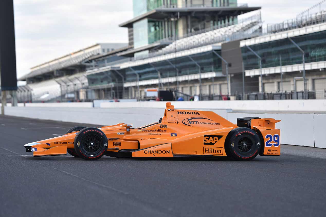 El McLaren-Honda-Andretti de Alonso en la Indy 500, en fotos