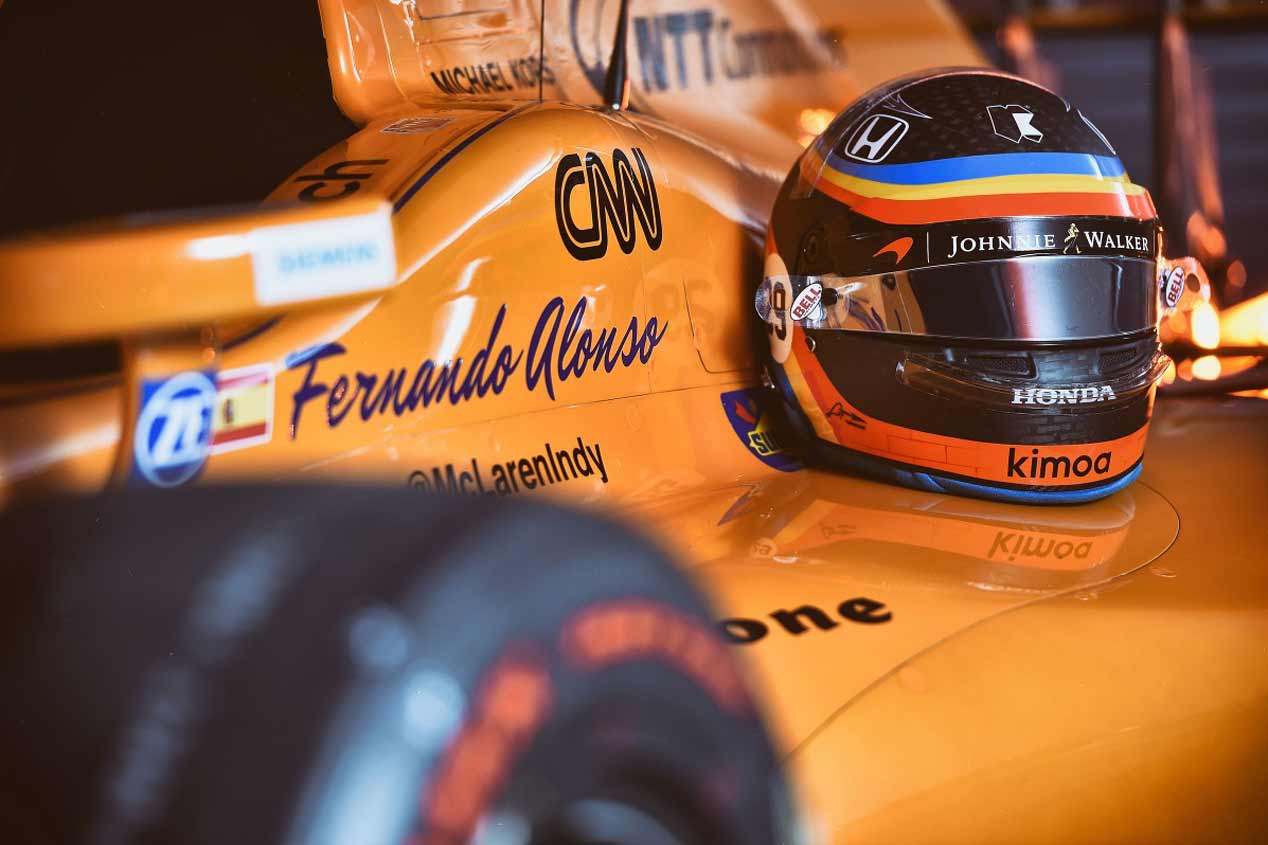 El McLaren-Honda-Andretti de Alonso en la Indy 500, en fotos