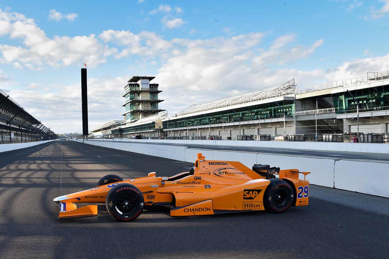 El McLaren-Honda-Andretti de Alonso en la Indy 500, en fotos