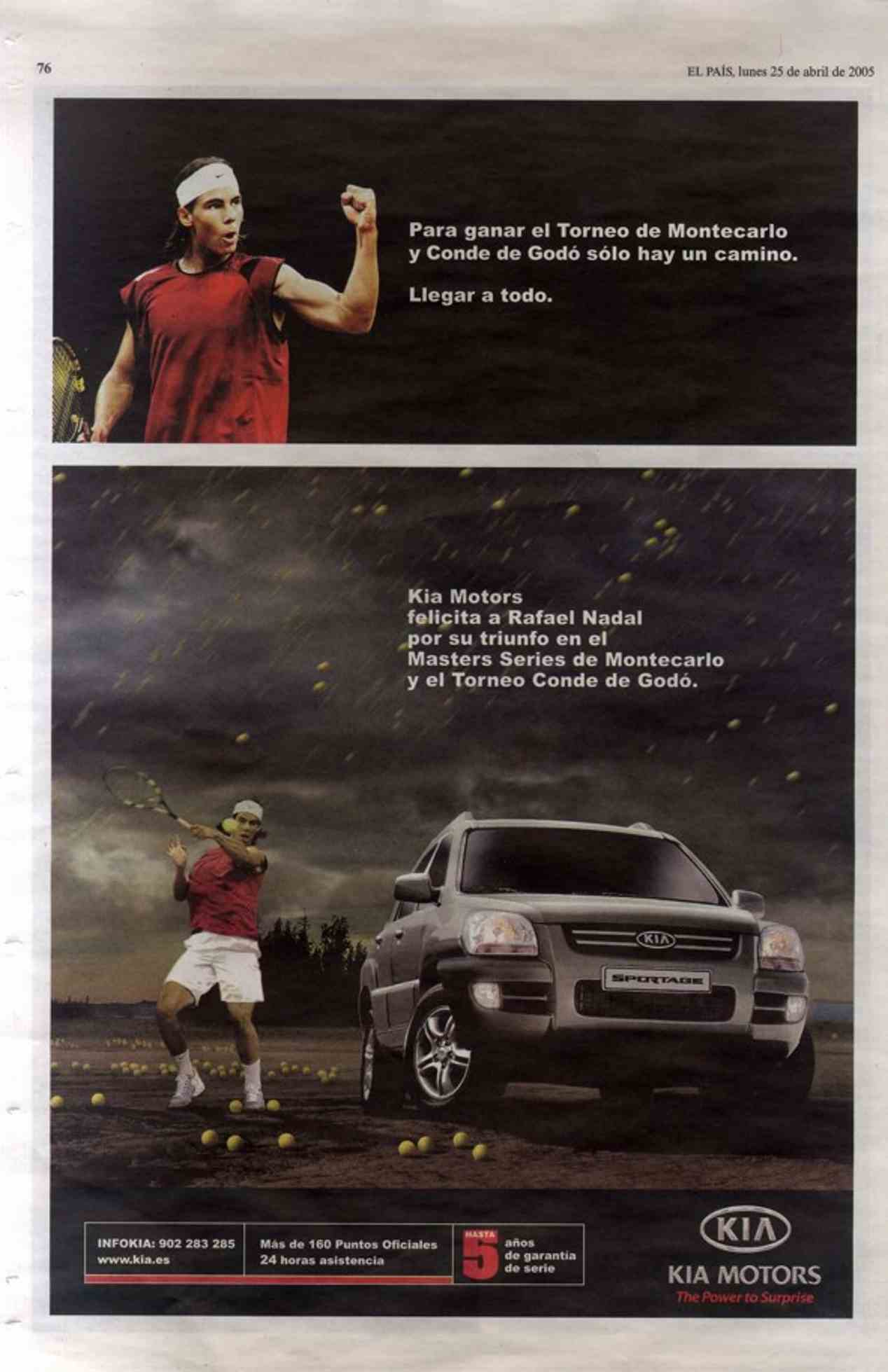 Rafa Nadal y sus mejores anuncios de coches con Kia