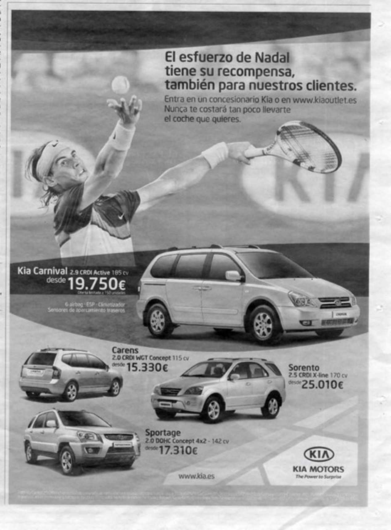 Rafa Nadal y sus mejores anuncios de coches con Kia