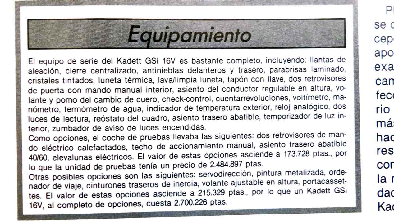 Prueba original: Opel Kadett GSI (1988)