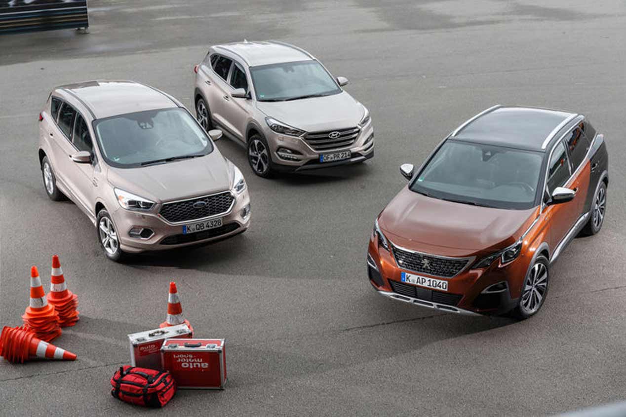 Peugeot 3008, Hyundai Tucson y Ford Kuga, a prueba