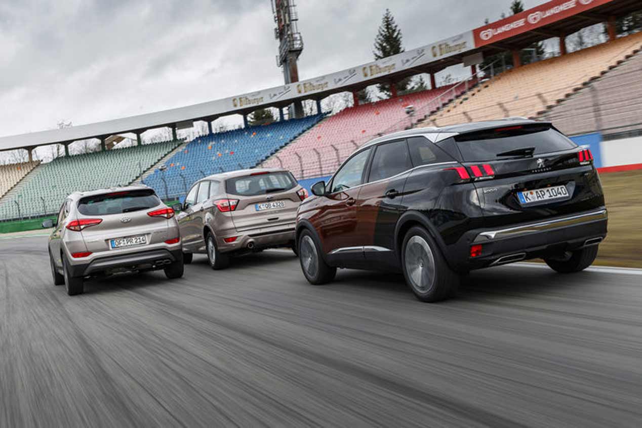 Peugeot 3008, Hyundai Tucson y Ford Kuga, a prueba